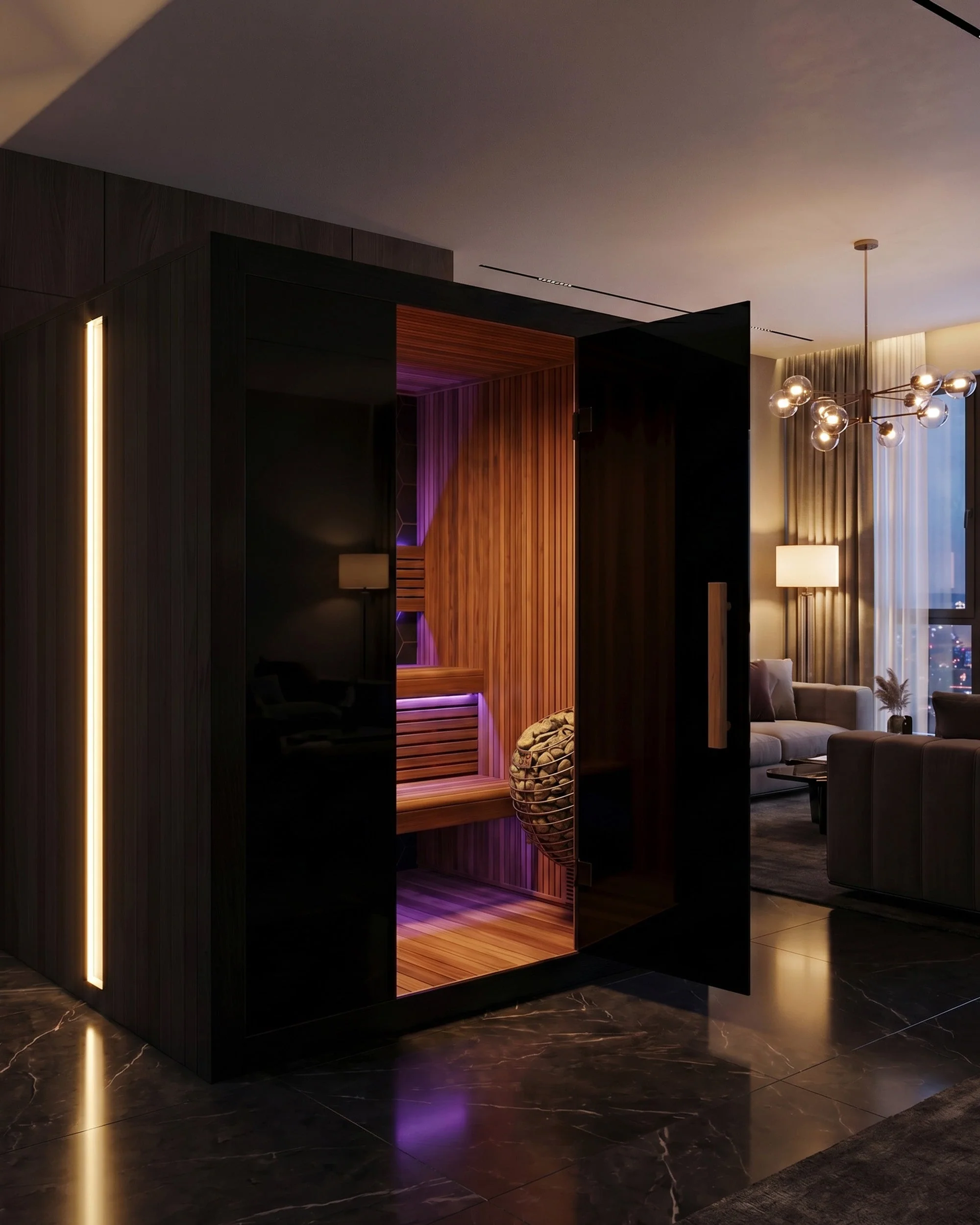 Rendering of the Sun Home Nova 6-Person in a living room